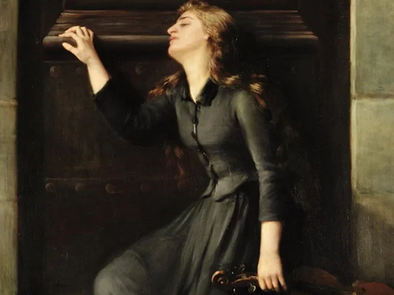1856-Clémence Richey - Giovane donna con il violino
